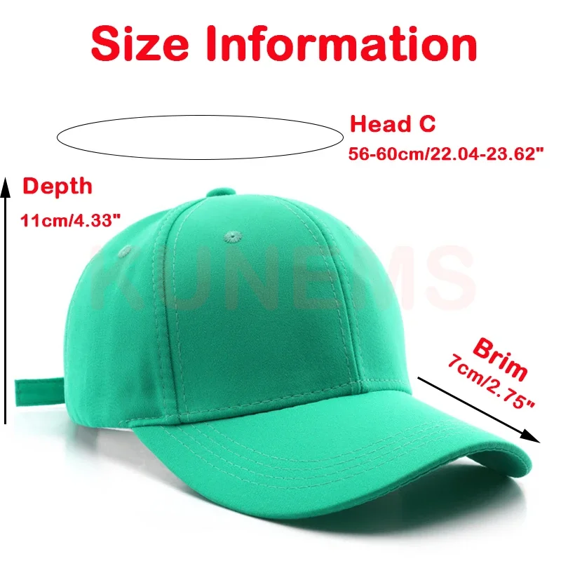 KUNEMS Custom Logo Embroidery Baseball Cap for Men and Women Brand Design DIY Picture Print Summer Sun Hats Unisex Wholesale