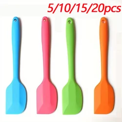 5/10/15/20PCS Random Color Silicone Spatulas Cream Spatula Cake Cream Scraper Baking Cake Tool Heat-resistant Seamless Scraper