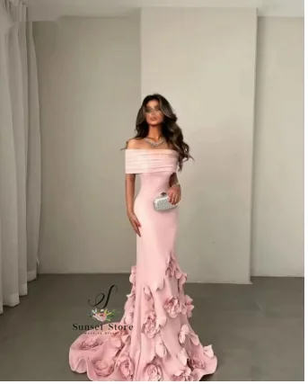 Vestidos de baile de sereia personalizados com flores decoram vestidos de noite formais فسات Бamkaatuuritats плаgandaе ж dikaliе kuinnen kukusishч yah2025