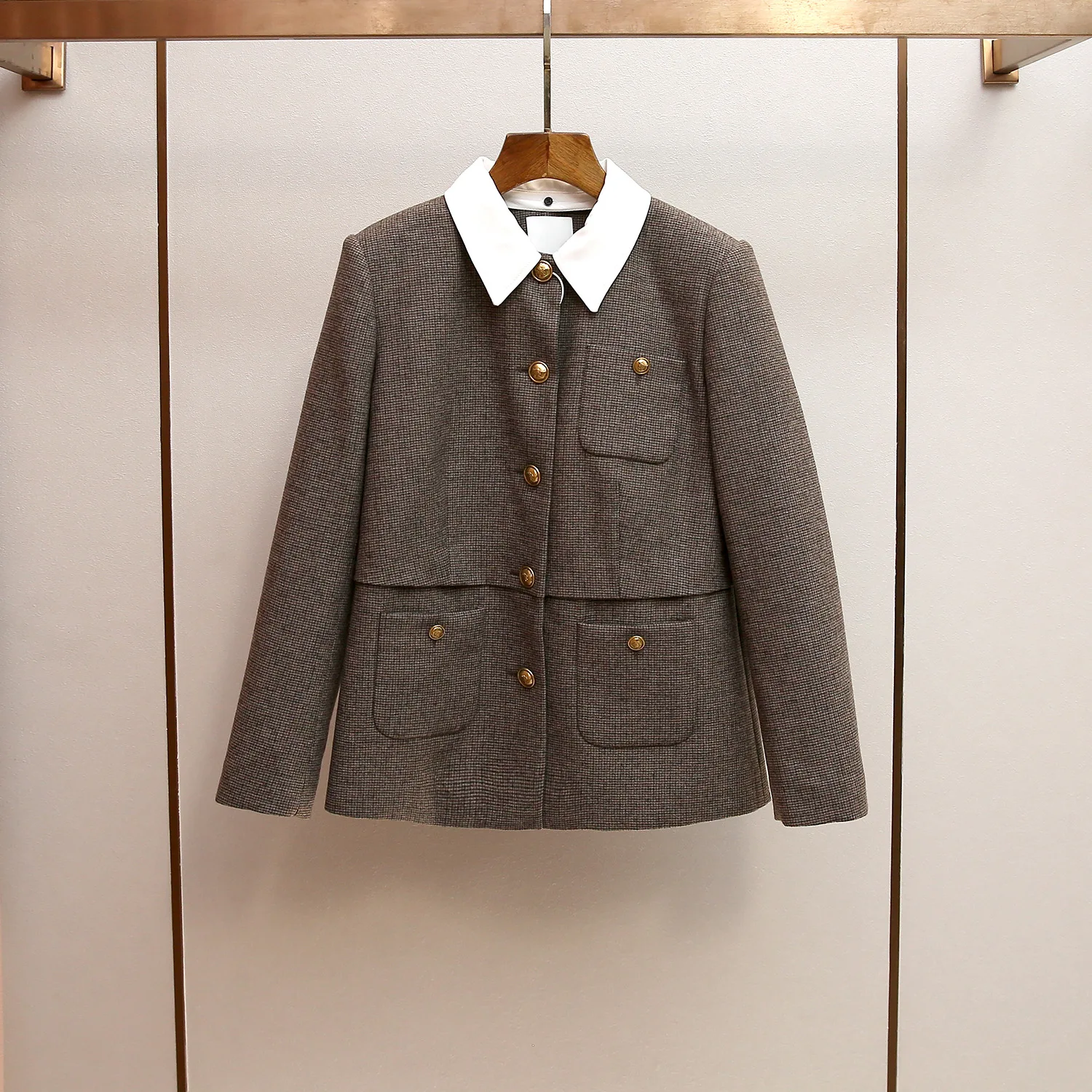 

Осень-зима, новая ретро универсальная лоскутная куртка с цветными блоками и лацканами, свободная клетчатая куртка с длинными рукавами, кардиган, топ