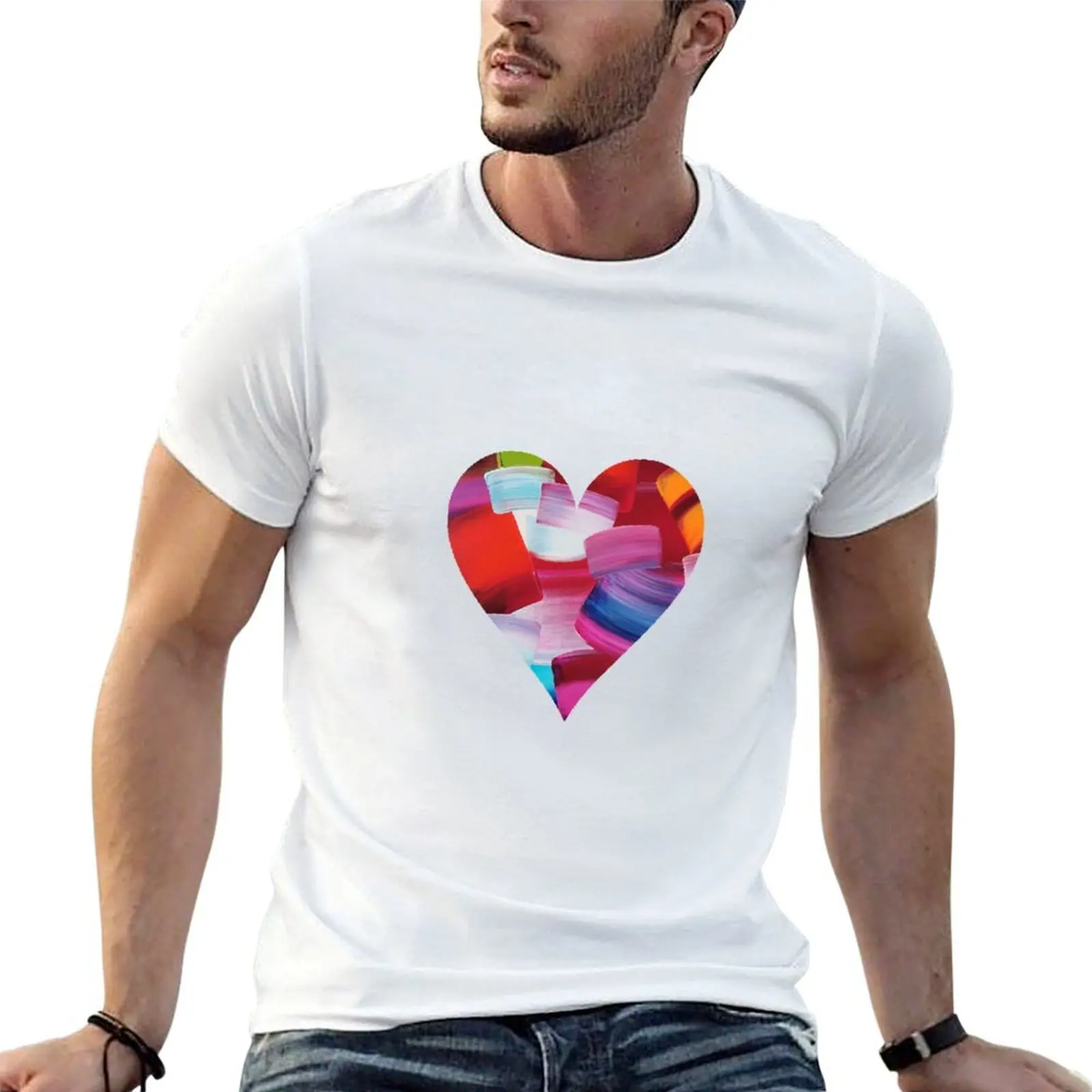 Flow Heart T-Shirt summer top football t shirt clothes for men