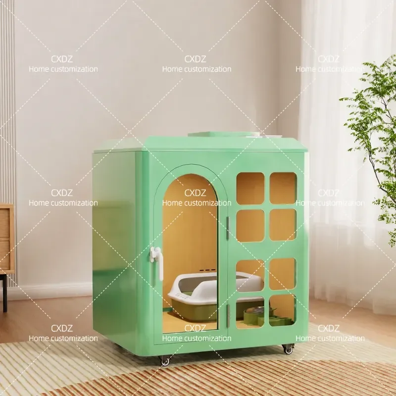 Soundproof Cat Cage Hut Movable Pet Room for Cats and Dogs Universal Small Household Silent Compartment Sleeping Cabin