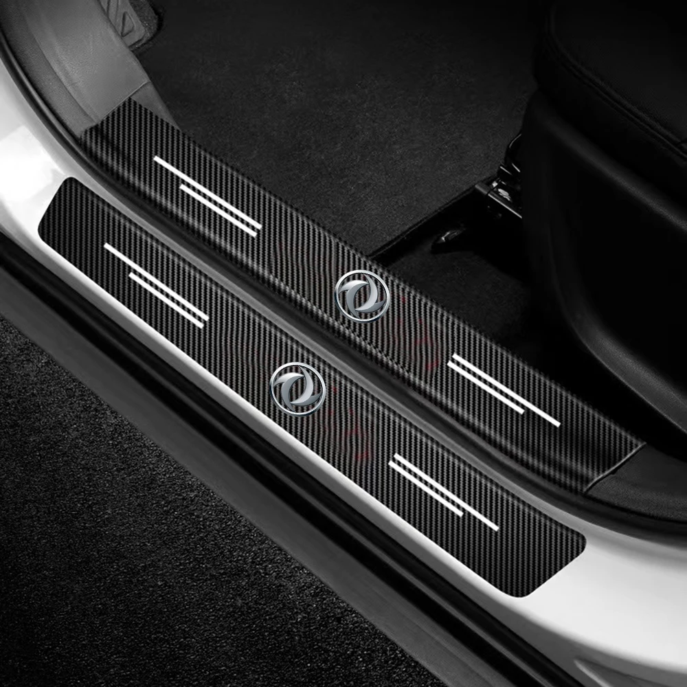 Car Door Sill Carbon Fiber Sticker Threshold Side Anti Scratch Tape Waterproof Decal for Dongfeng AX7 S30 DFSK Fengshen A30 SX6