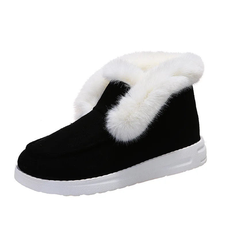 Women Boots Plush SnowBoots AntiSlip Ankel Boots Plus Size Casual Warm Fur Sneakers Winter Women Shoes