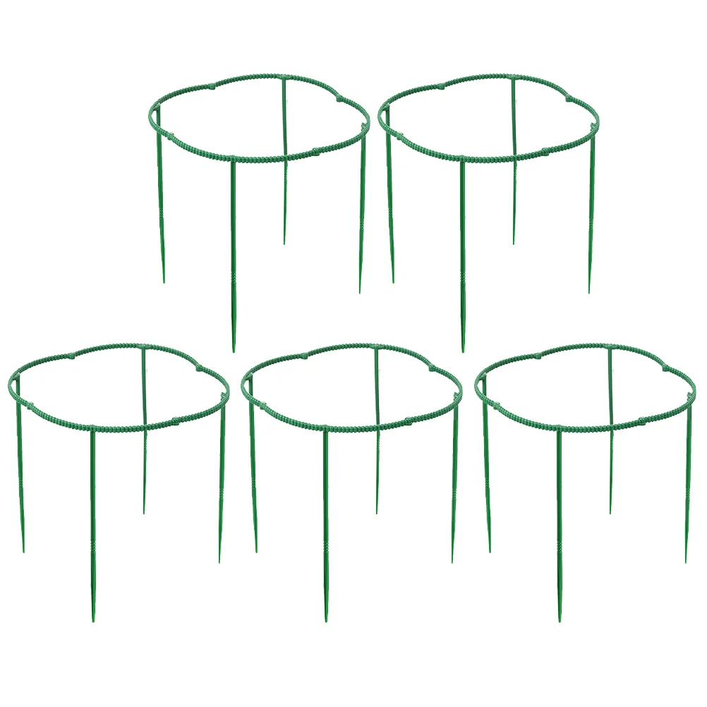 20 Pcs Perlite for Plants Flower Stand Support Ring Garden Stakes Green Mini Flowers Gardening Supplies