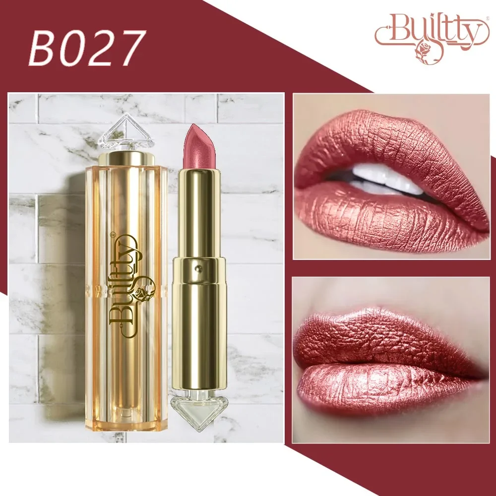 Lápiz labial dorado nueva moda lápiz labial mate resistente al agua lápiz labial Sexy de larga duración maquillaje coreano