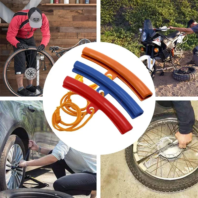 3pcs Car Wheel Guard Rim Protectors Motorcycle Tire Changing Steel Ring Protective Sleeves Tyre Wheel Rim Edge Protection Cover