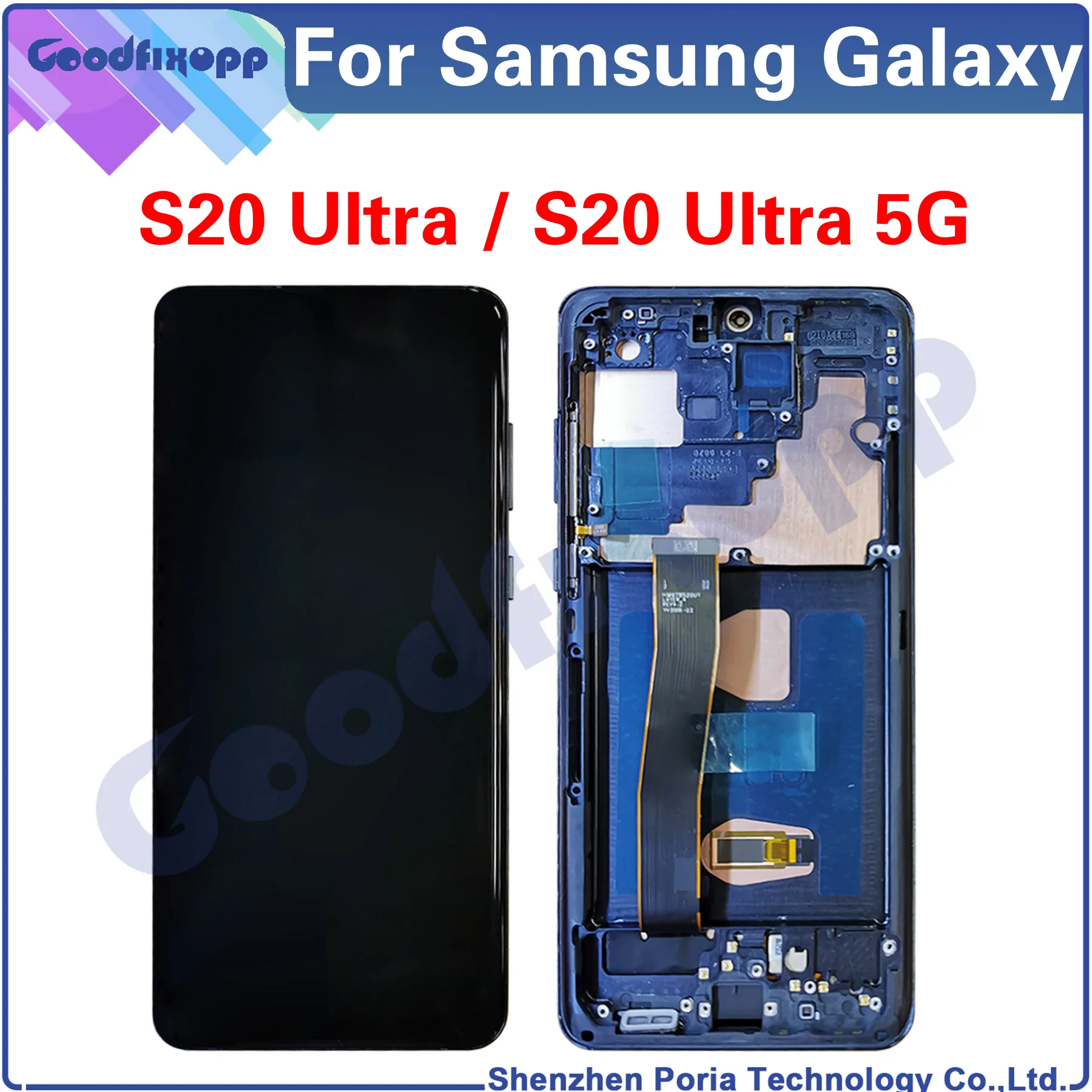 

For Samsung Galaxy S20 Ultra 5G G988B/DS G988U G988F S20U LCD Display Touch Screen Digitizer Assembly Repair Parts Replacement