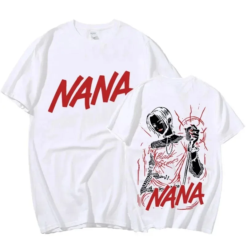 Anime Nana Osaki Print T-shirts Men\'s Women\'s Short Sleeve Cotton Casual T-shirt Oversize Harajuku Streetwear Clothes for Teens