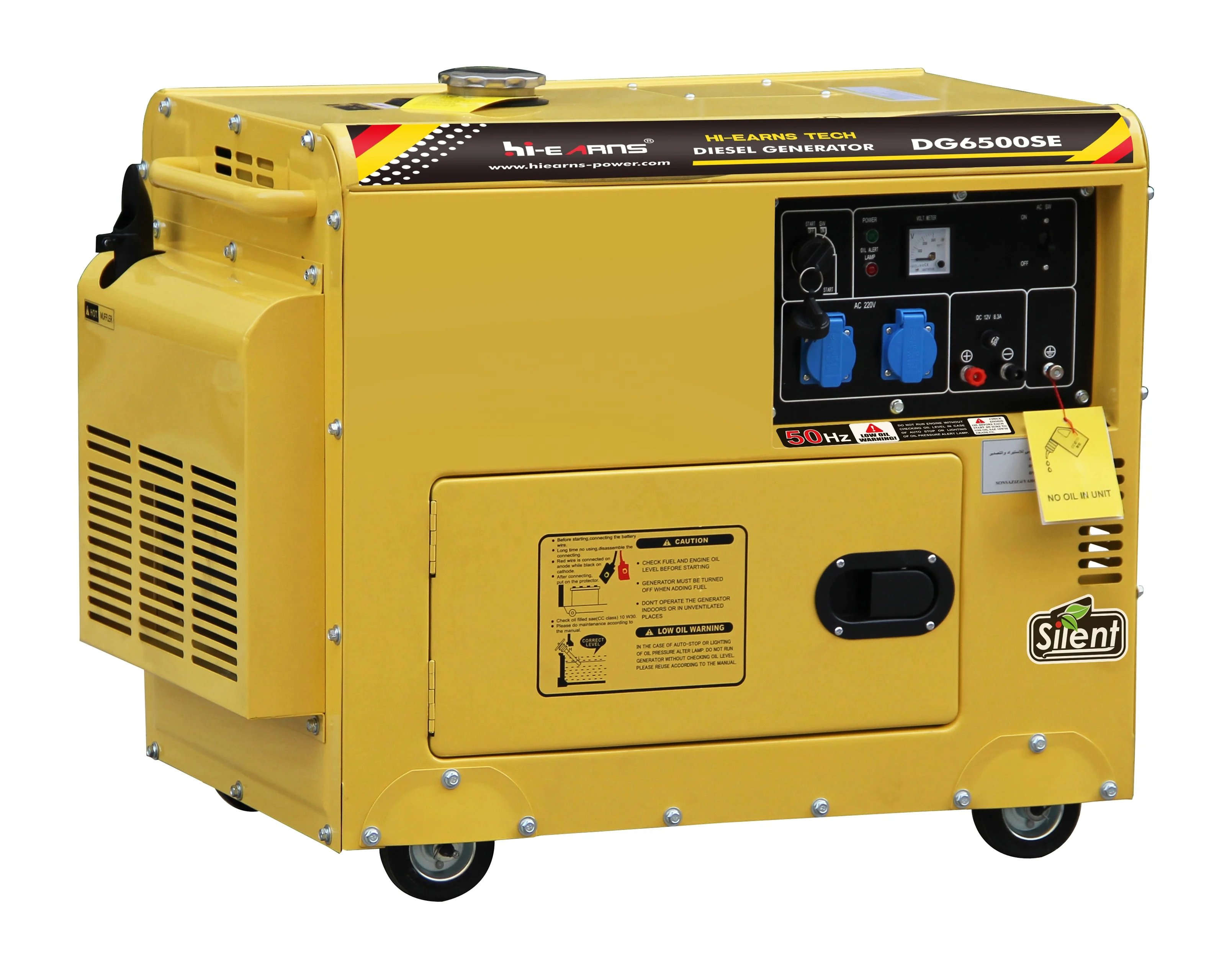 

hiearns hot selling 5kw silent generator air cooled die·sel generator for home use