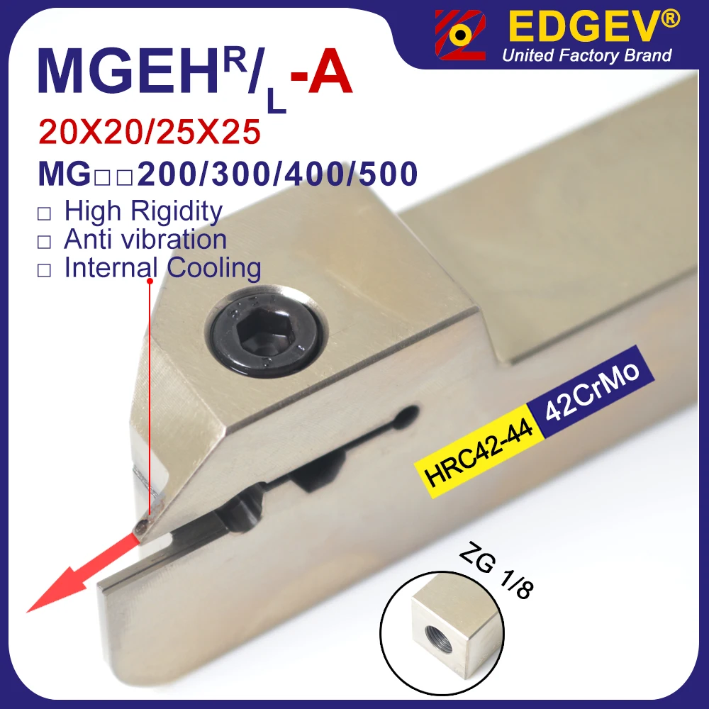 

Internal Cooling Grooving Tool Holder MGEHR2020 MGEHR2525 2 3 4 5 MGEHR MGEHL Lathe Groove Cutter External Slotting Turning MGMN