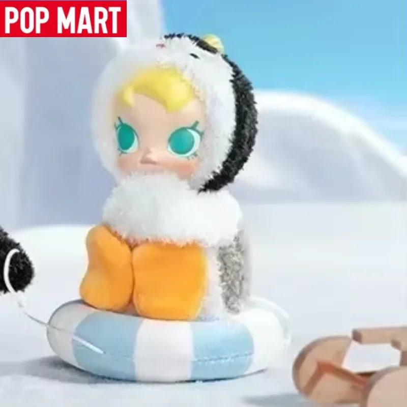 

POP MART Baby Molly X Pingu Happy Fishing Series-виниловый кулон, слепая коробка, игрушки, оригинальная аниме-фигурка Caixa Caja Surprise