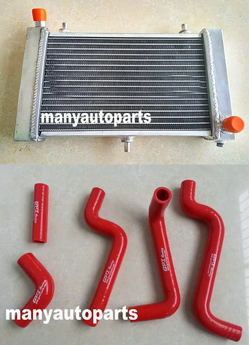 

Aluminum Radiator + Silicone Coolant Hose for Aprilia RS125 RS 125 1995-2010 2-stroke RS-125 1996 97 98 99 2010 RED