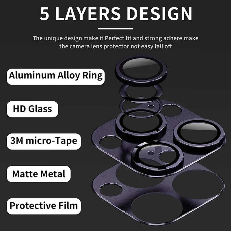 Metal Camera Lens Protector Glass For iPhone 12 HD Back Lens Protective Film For iPhone 12