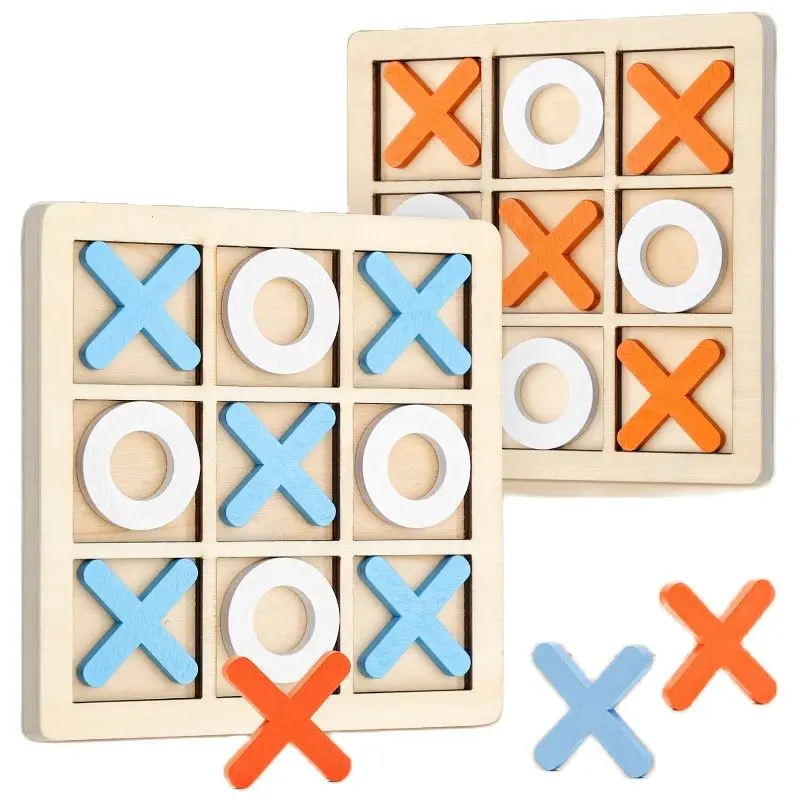 Montessori Wooden Toy Mini Chess Game Interaction Puzzle Brain Logical Training Learing Early Educational Toys For Children Kids