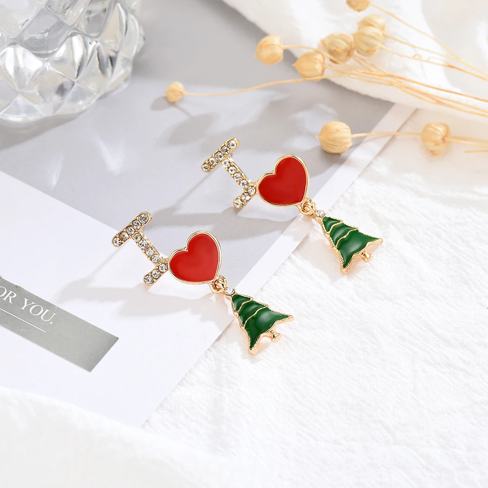 

Christmas Earrings Set Dangle Stud Holiday Ladies European American Jewelry Safe Material Unique Design Gifts