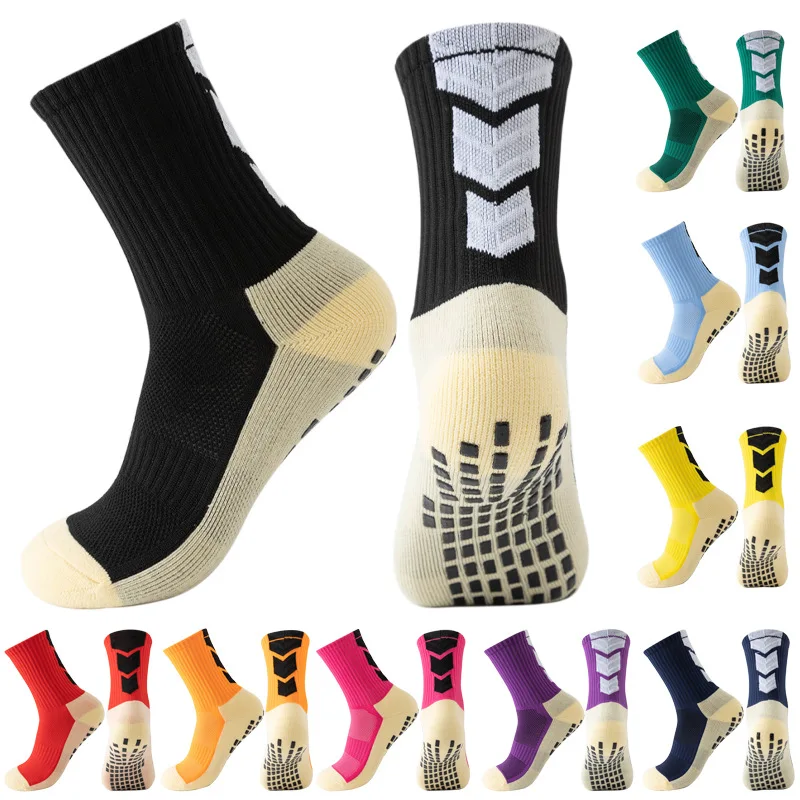 New Sports Anti Slip Soccer Socks Cotton Football Men Grip Socks calcetas antideslizantes de futbol