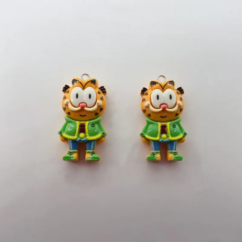 10pcs Cartoon Resin Charm Cute Earring Pendant Keychain Necklace Jewelry Accessories for DIY Making Crafts