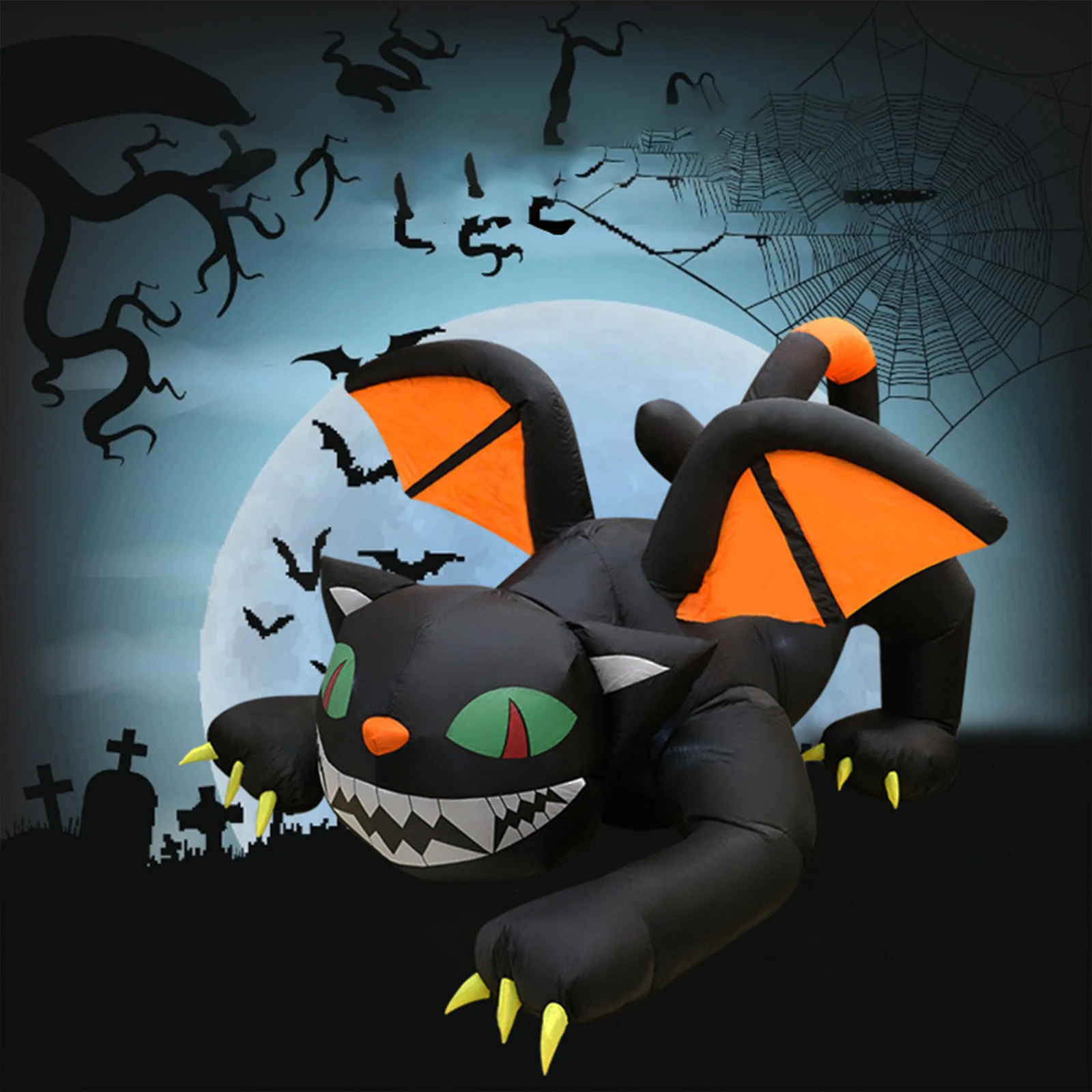Halloween Inflatable Decor Inflatable Outdoor Decor Built in LED Light Inflatab…
