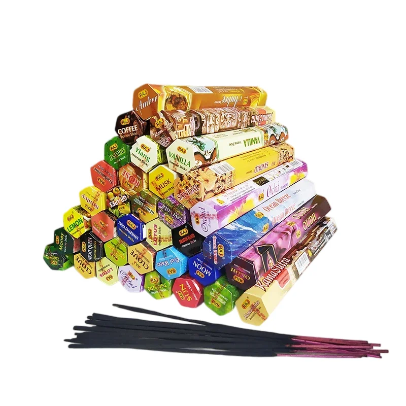 20sticks/box RAJ White Sage Indian Incense Sticks Natural Sandalwood Nice Scents for Home Meditaion Yoga Joss Stick Incense