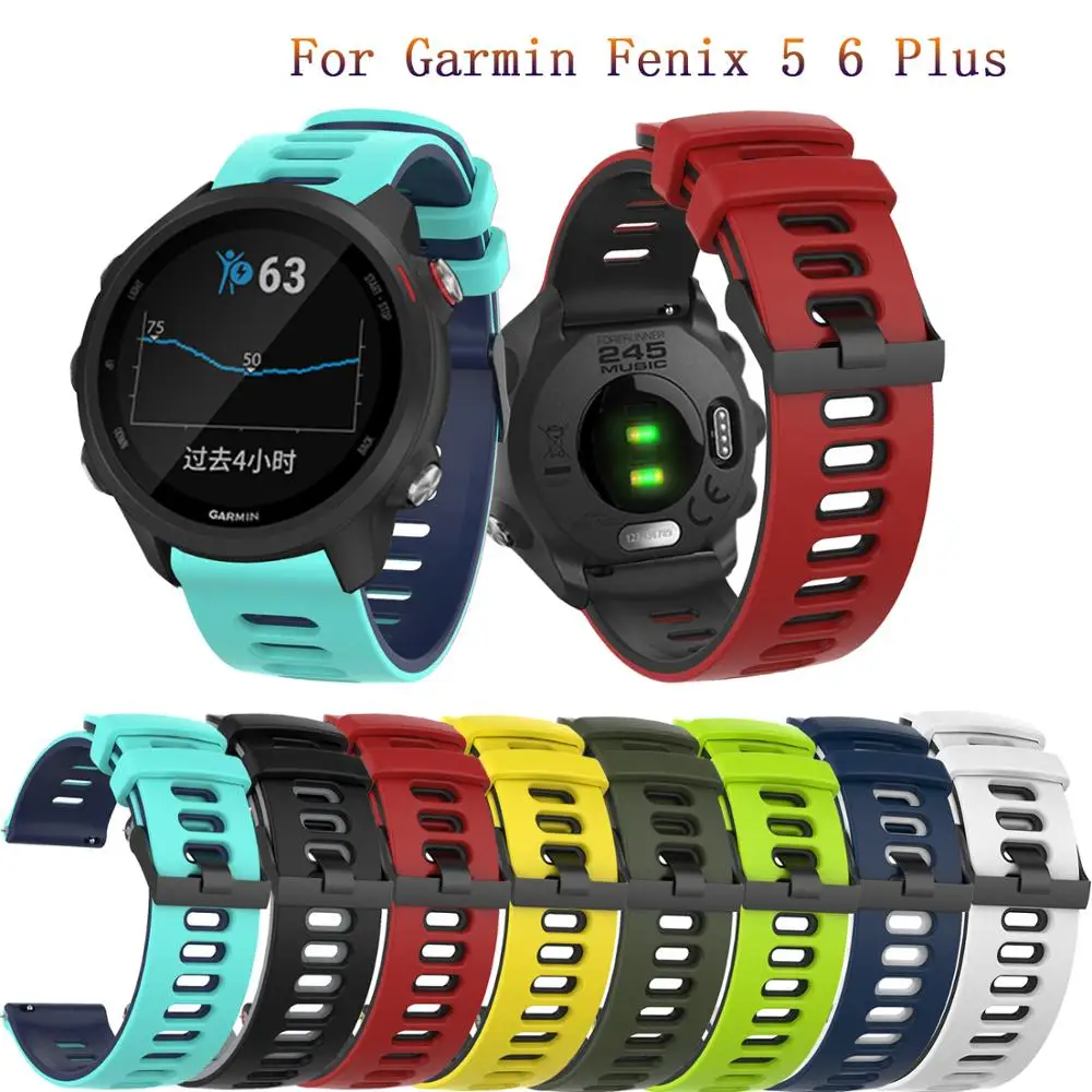 20 22mm WatchBands strap for Garmin Forerunner 245 245M 645 Music vivomove 3 HR Sport silicone Smart watchband Bracelet Correa