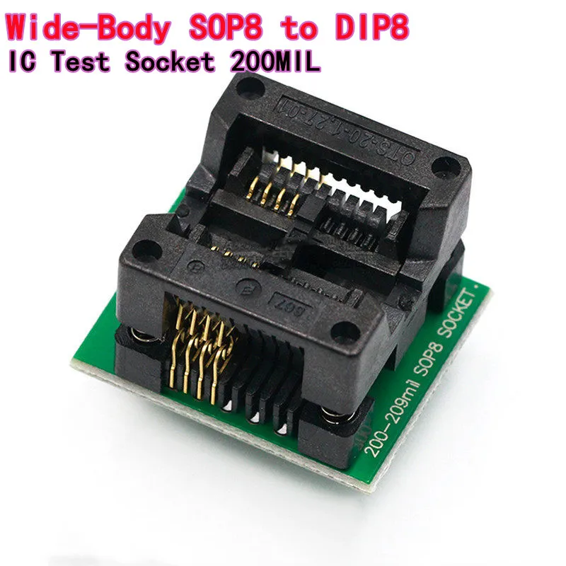 5PCS Wide-Body SOP8 to DIP8 Programming Socket, Spring-Loaded SMD Programming Adapter/Head