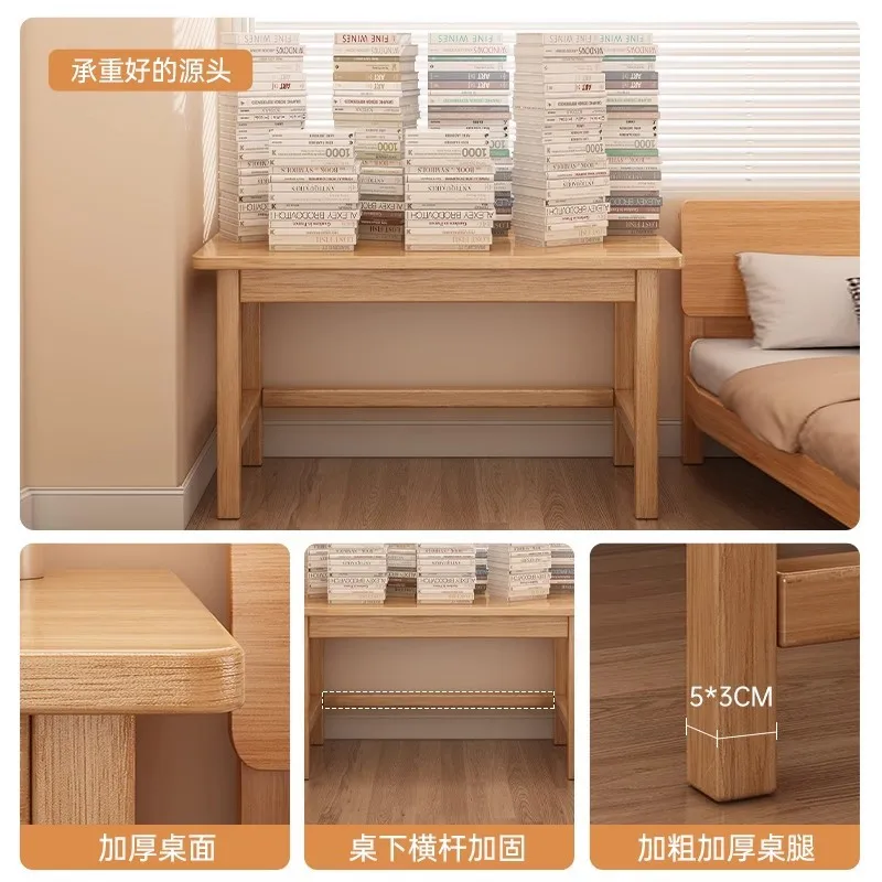 Computer Desks Laptop Bed Writing Solid Wood Desk Bookshelf Integrated Table Bedroom Desktop Simple Student Home Study Table