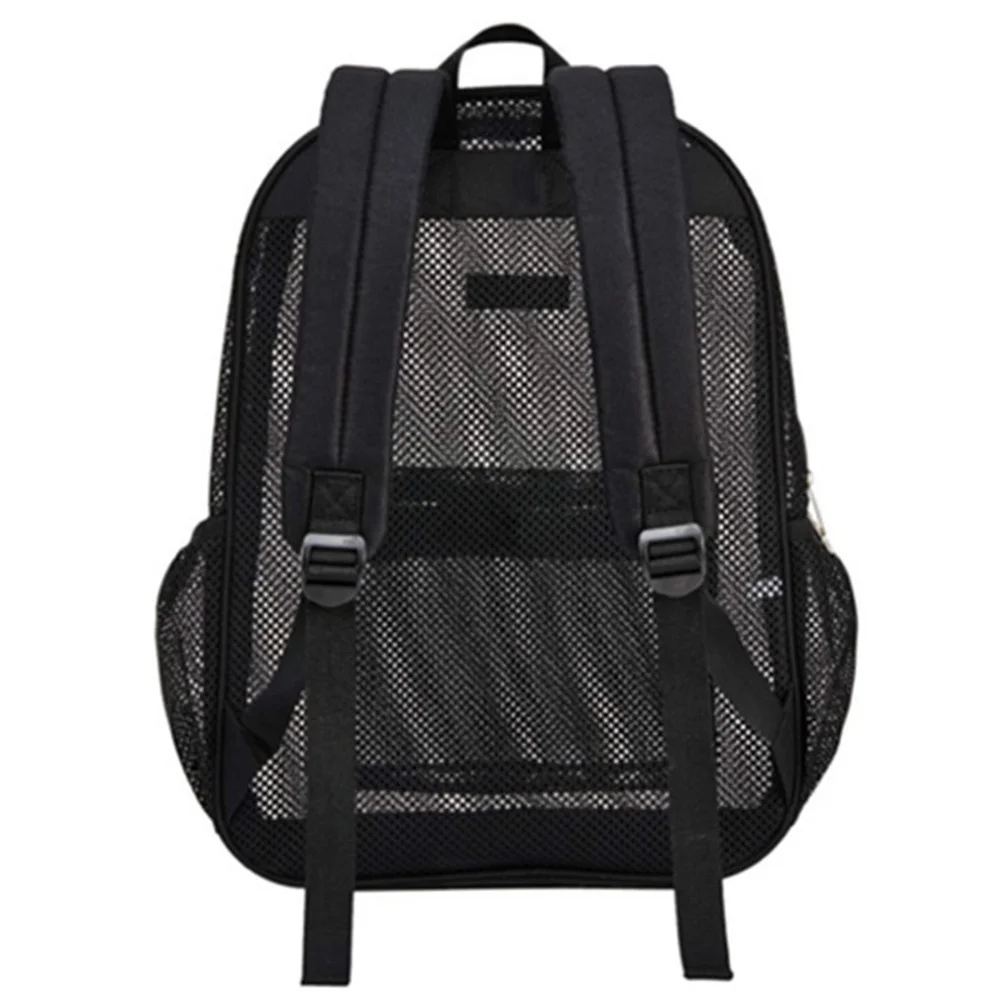 Black Mesh Backpack Comfortable Breathable High Capacity Backpack Fashion Sports Travel Bag