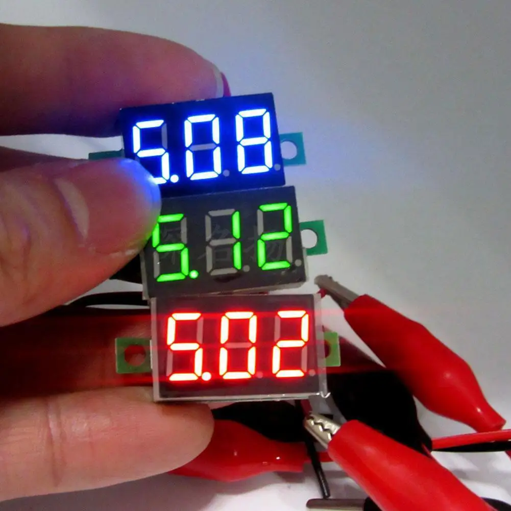 DC LED Digital Voltmeter 2.5-40V Voltage Meter Auto Car Mobile Power Voltage Tester 12V Red Green Blue Yellow