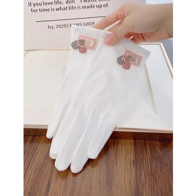 النساء قفازات واقية من الشمس الصيف قفازات الحماية من الشمس عدم الانزلاق قفازات شاشة اللمس الدراجات القيادة القفازات رقيقة المضادة للأشعة فوق البنفسجية قفازات