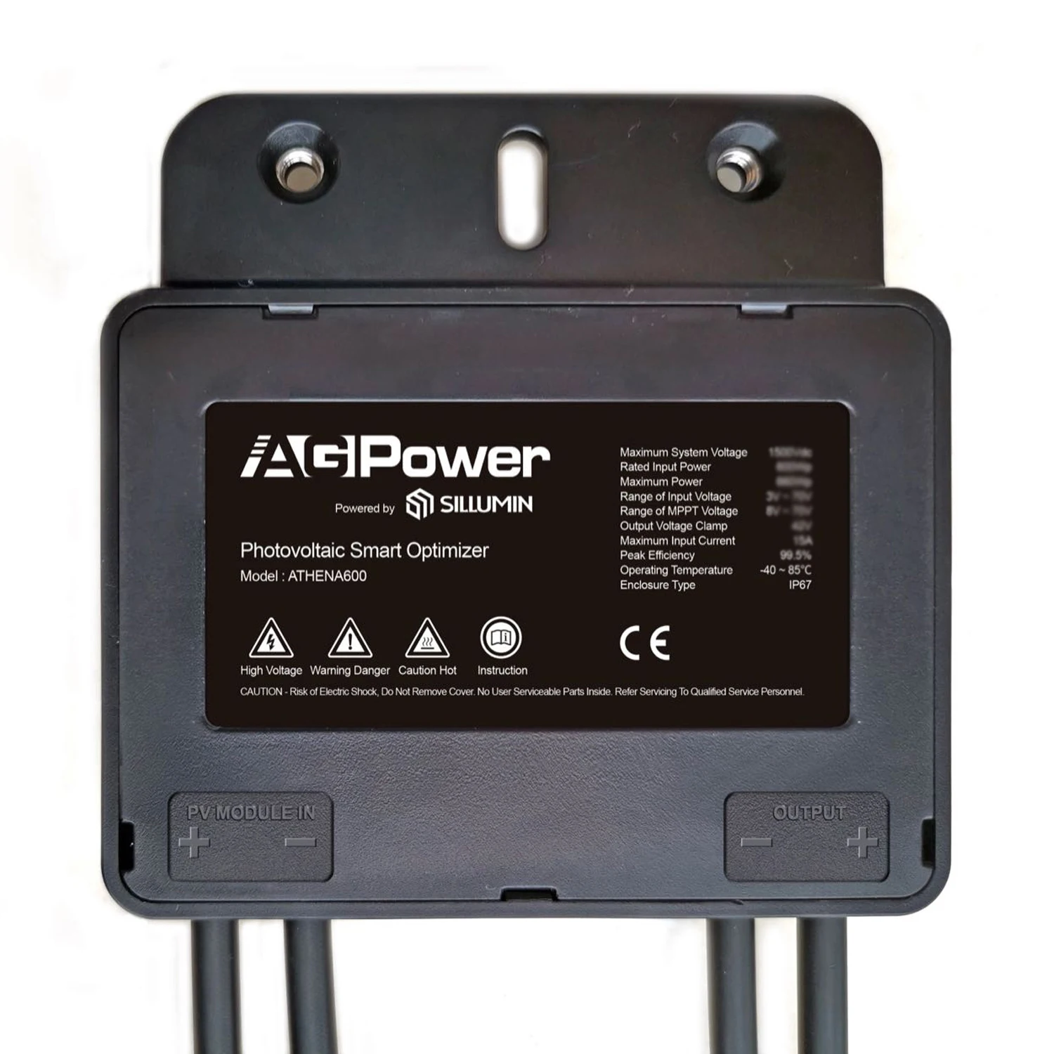 600W 3V-70V Input External Optimizer Athena600 For Solar Panel System Optimazation Voltage-Limiting Anti-Hotspot, IP65