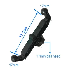 Universal 17mm Ball Head Car Phone Holder Lengthen Adapter Holder Modification Accessory to Connect 2 Mobile Phones