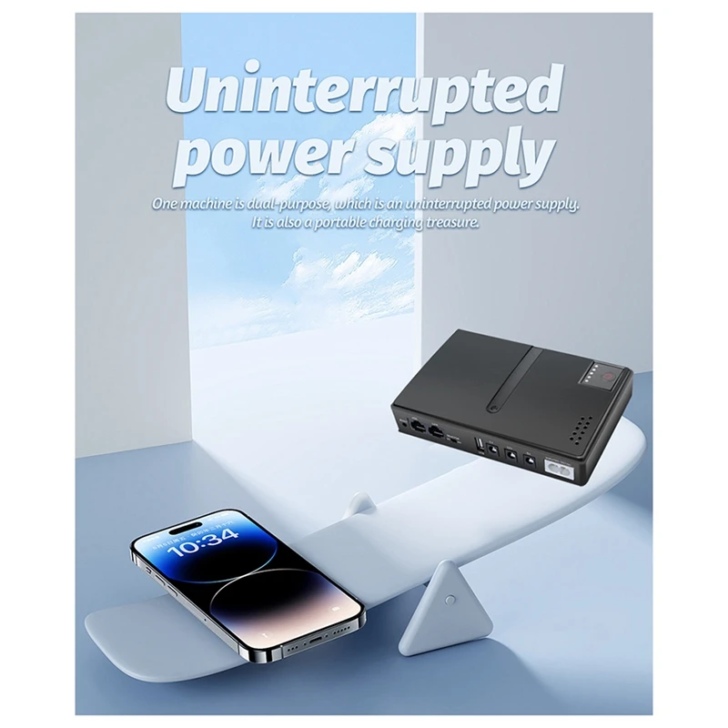 A20F-New No Battery UPS Uninterruptible Power Supply Router DC1018L Router 5V9V12V Optical Modem Monitoring Backup EU-PLUG