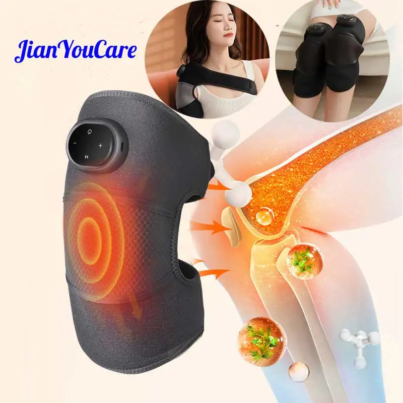 JianYouCare wireless Electric Heating Knee joint Shoulder and Elbow Massager 3 Adjustable Vibrations Heating Modes therapy tools