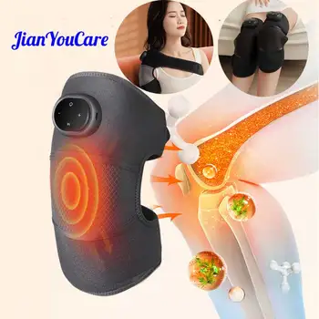 JianYouCare Wireless Electric Heating Knee Joint Shoulder and Elbow Massager 3 Adjustable Vibrations Heating Modes Therapy Tools