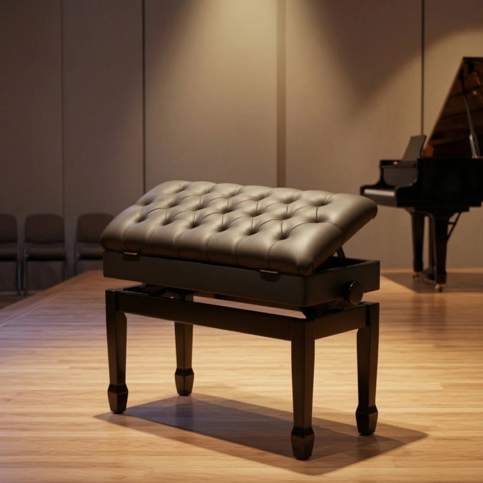 Piano Bench with Storage Padded Adjustable Piano Bench Heavy-Duty Long-Lasting for Pianists, Home Practice, Music Studios