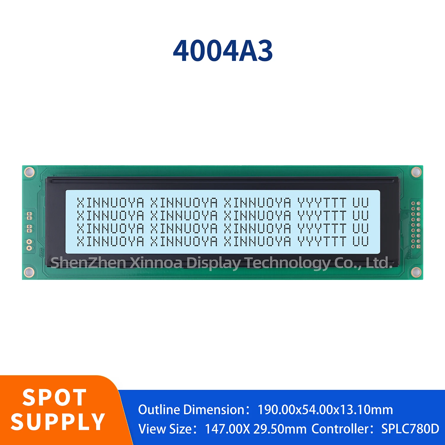 Factory Direct Sales 4004A3 40 * 4 Character Dot Matrix Screen Gray Film Black Lettering Splc780D Lcd Screen Spot Module