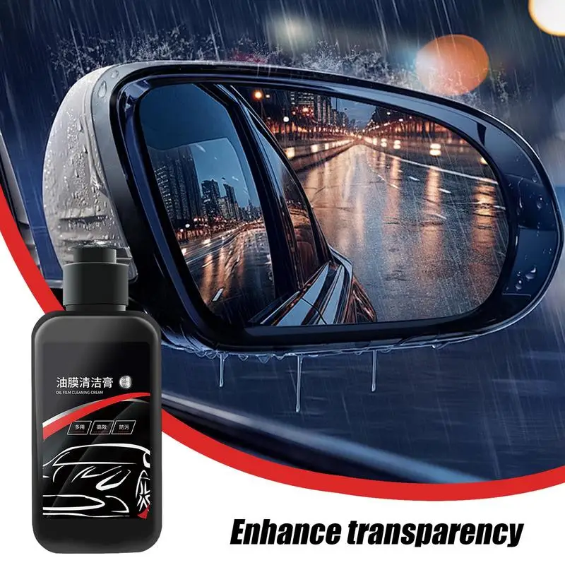 For Refer To Description Car Glass Oil Film Cleaner Window Car Oil Film Remover Glass Cleaner With Scraper Deep Cleaning