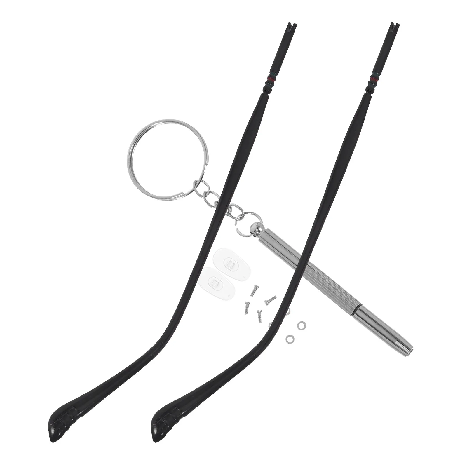 1Pair Metal Glasses Replacement Temple Arms Universal Eyeglass Legs Repair Kit Black Sturdy Replacement Arm Temple