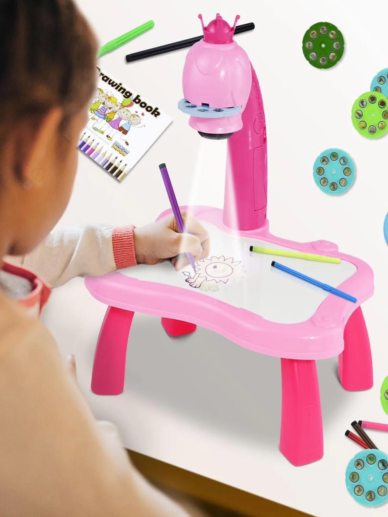 children led projector drawing table toy painting set table educational board learning tools painting toys for children