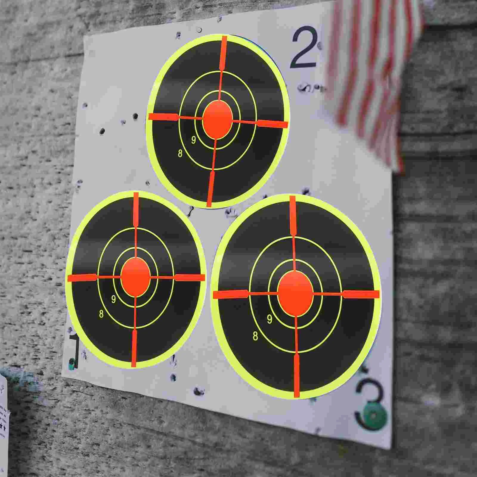 Shooting Bullseye Sticker Archery Range Stickers Practical Labels Sports Decals Fluorescence Creative Paper Circle