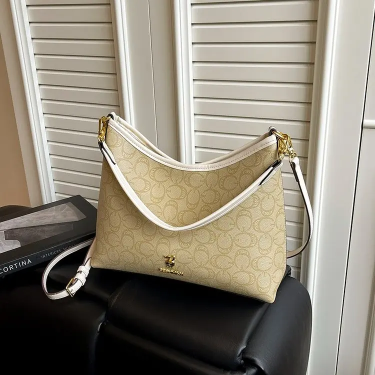Trendy Vintage Leather Diaper Bag For Women Designer Large Capacity Tote Minimalist Elegant Luxury Casual Shoulder Bag