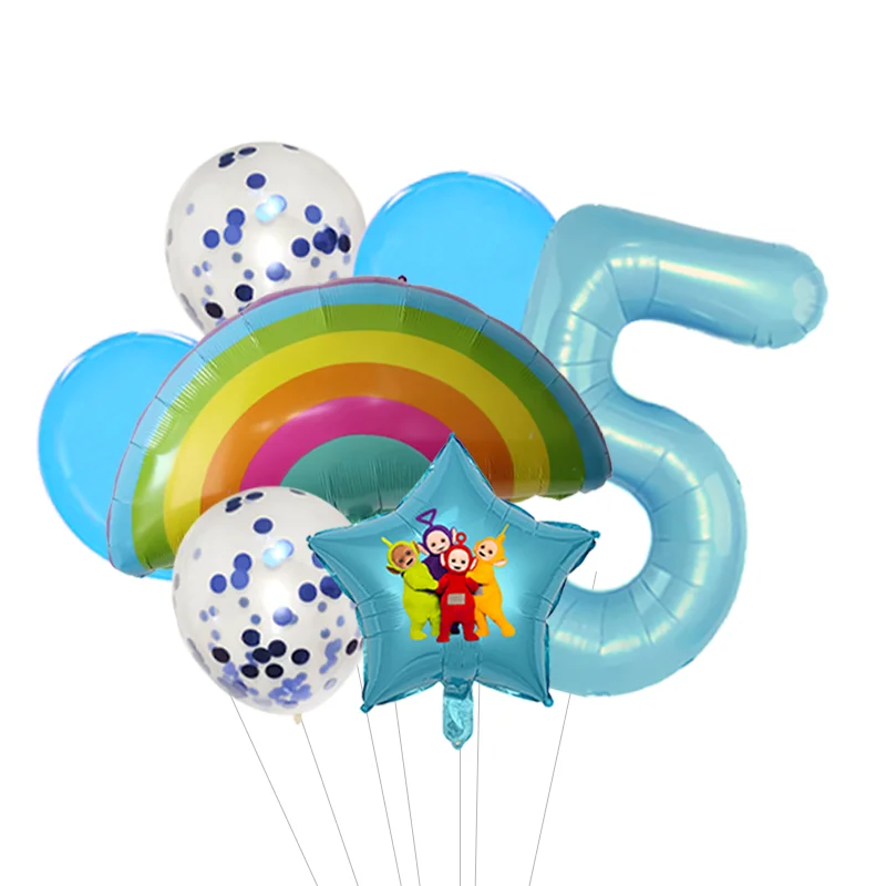 Teletubbies Foil Latex Balloon Set Birthday Party Decor Cartoon Character Globos Baby Shower Supplies Scene Layout Decorations - view 6