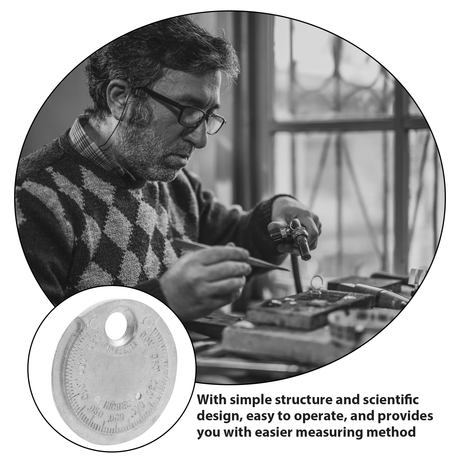 

Spark Plug Gapping Tool Lightweight Portable Zinc-Aluminum Alloy Precise Spark Plug Gap Measuring Gauge Center Finding Ruler