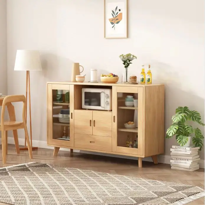 

@#Cheap Price Modern Solid Wood Storage Cabinet Modern Simple Nordic Solid Wood Living Room Storage Side Cabinet