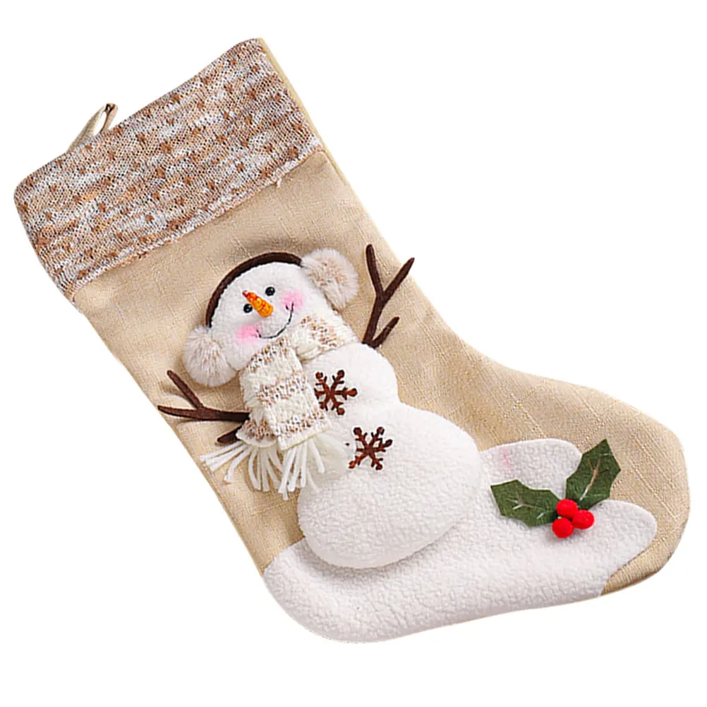 

Christmas Stockings Large Capacity Cloth Giant naments Holiday Decorations Gifts Bag Tree Hanging Socks Christmas