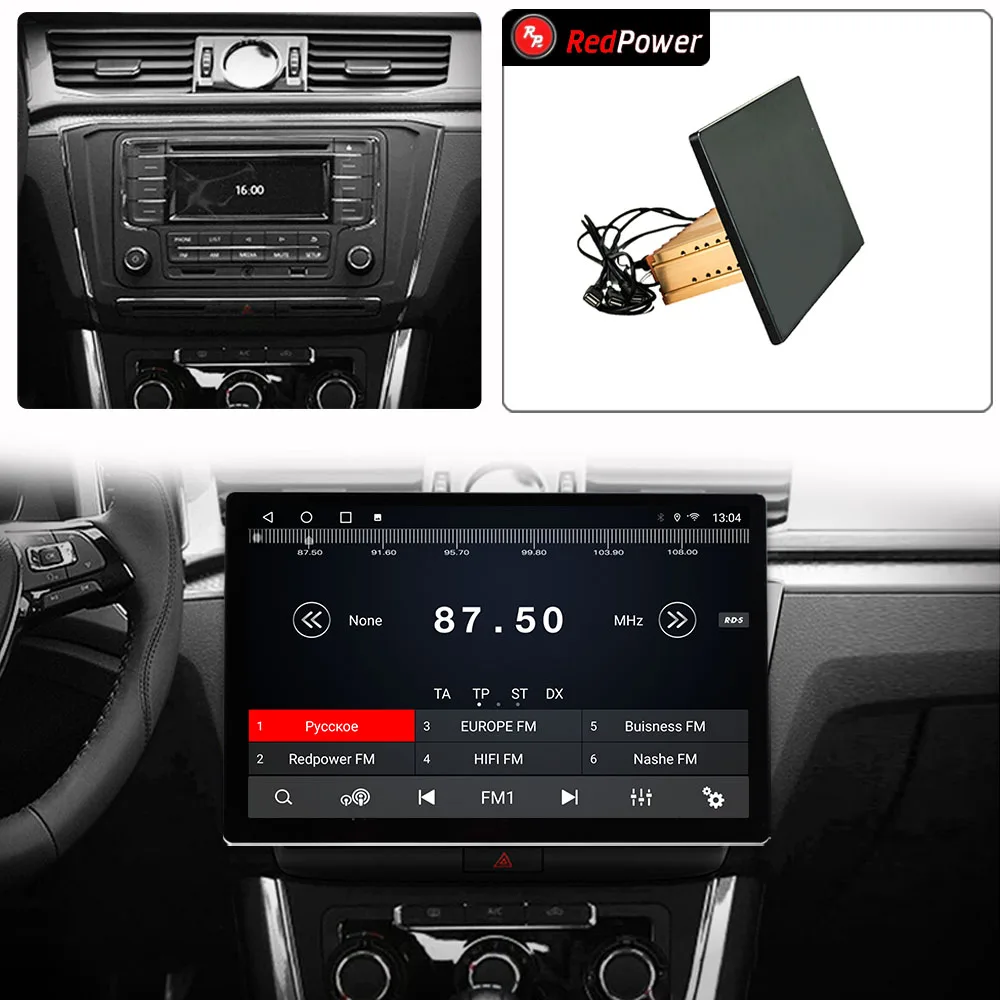 12.95 inch redpower HiFi car radio for Volkswagen Passat B8 2016 2018 Android 10.0 DVD player audio video DSP CarPlay 2 Din