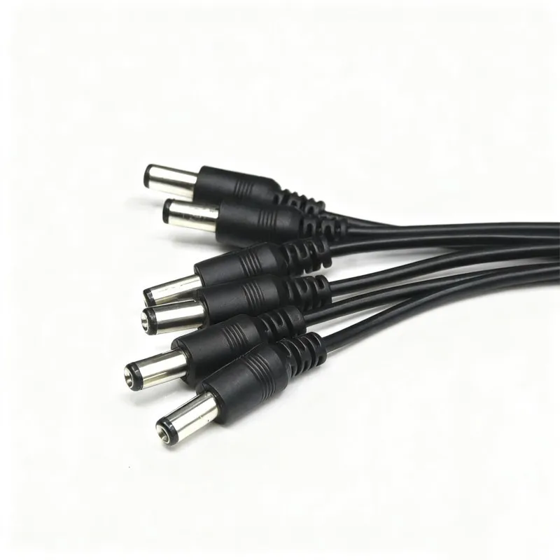 1/5/10pcs 12V DC Power 1 Female to 6 Male Splitter 5.5*2.1mm Plug Cable for CCTV Security Camera Power Supply Adapter C3