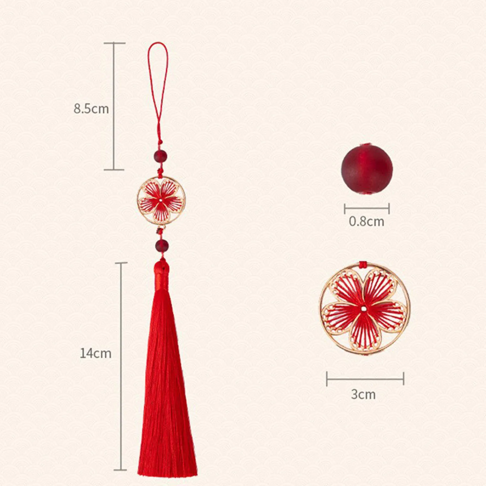 14 سنتيمتر النمط الصيني شرابة قلادة طويلة هامش ل Hanfu تشيباو السيف مروحة القديمة Zither ديكور DIY بها بنفسك هدية البوليستر الحرف اليدوية