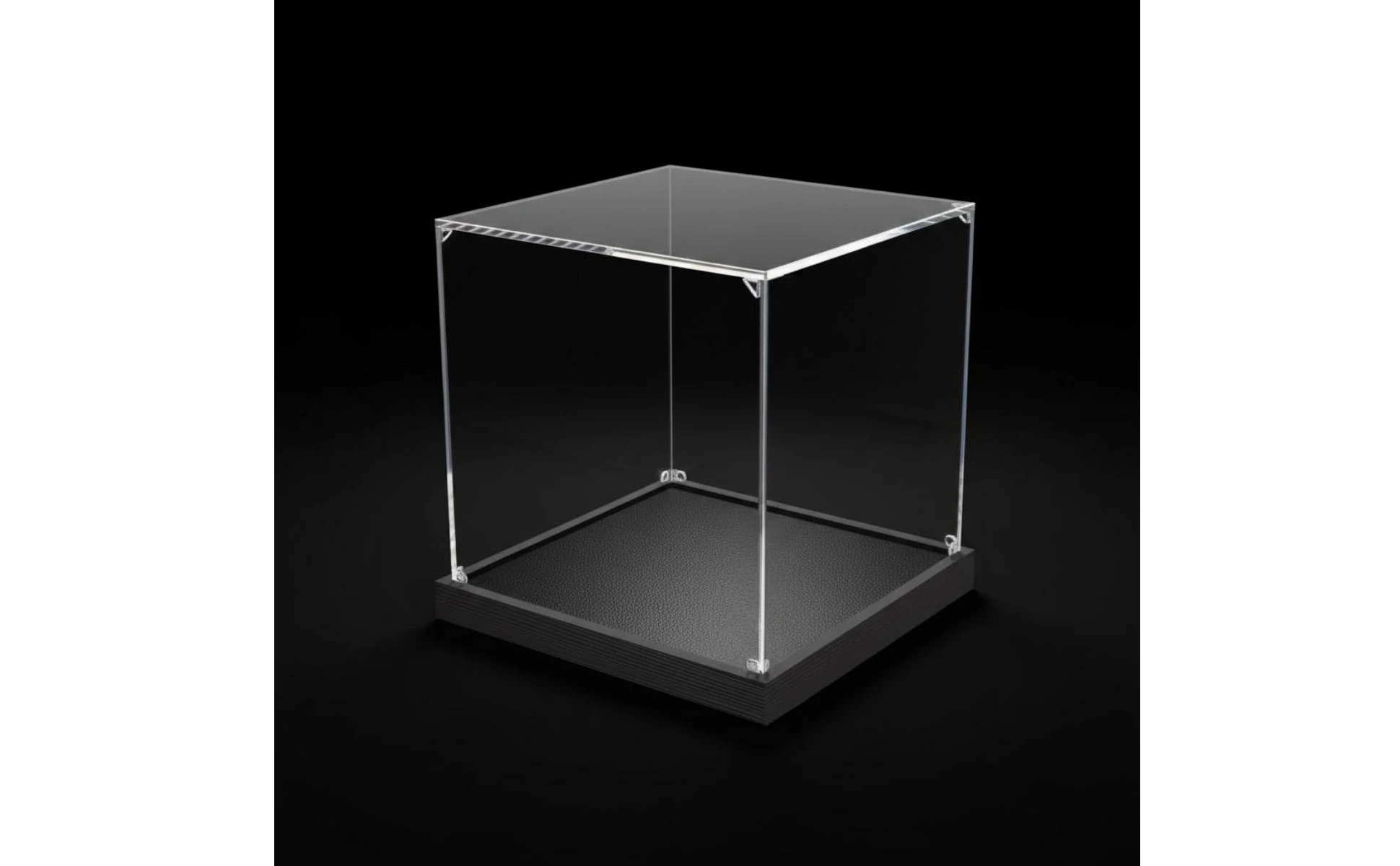 Acrylic Display Box Sturdy Construction Clear Collectible Container Figurine Display Stand Glue-No-Cost Assembly Household